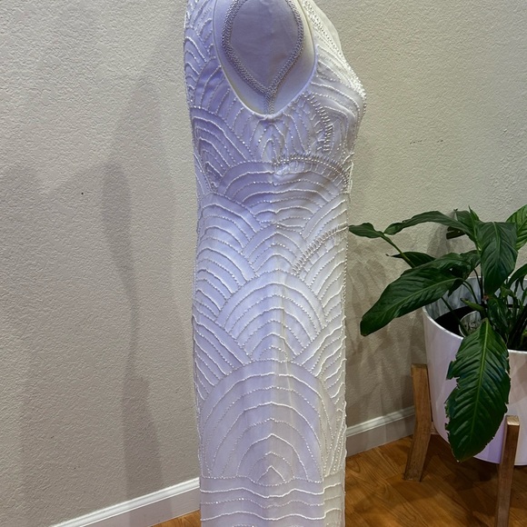 NWT - Adrianna Papell  - Beaded Short Sheath Dress -  Color Ivory - Size 8 - Picture 7 of 13